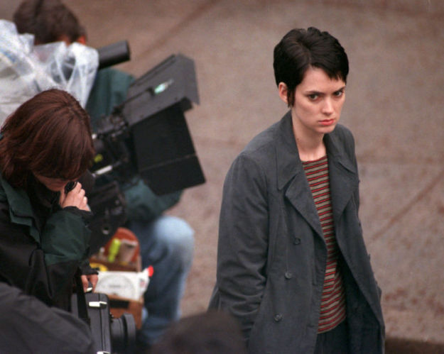Winona Rider filming 'Girl Interrupted' in Lancaster